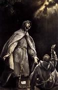 GRECO, El St Francis's Vision of the Flaming Torch oil